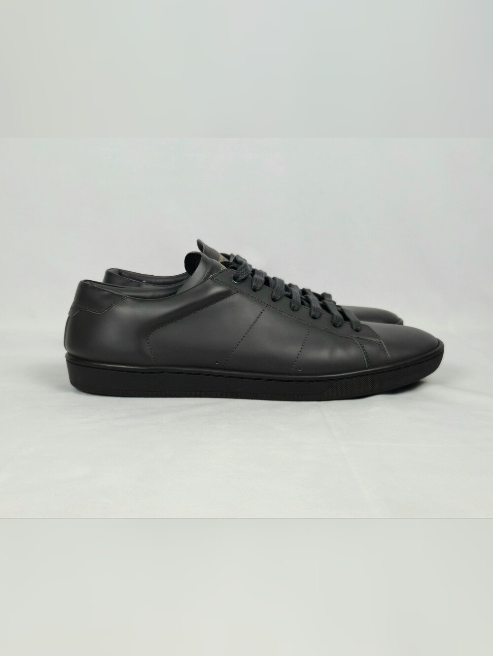 Saint Laurent SL/01 Gray Leather Low-Top Sneakers | US 10.5/EU 43.5 | Dust Bag - Picture 2 of 12